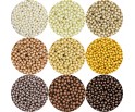 Koraliki Szklane Perły Perełki 4mm Beż Brąz Złoty 9x50 Zestaw 450szt