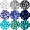Koraliki Szklane Perły Perełki 4mm Zimowe Kolory 9x50 Zestaw 450szt