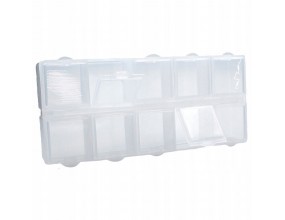 2 GATUNEK ORGANIZER na Koraliki Drobiazgi PUDEŁKO 10 przegródek 13x6cm