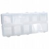 2 GATUNEK ORGANIZER na Koraliki Drobiazgi PUDEŁKO 10 przegródek 13x6cm