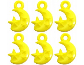 Zawieszki Księżyce Koraliki Akrylowe Wisiorek 20x14mm 10szt Żółty