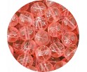 Koraliki Szklane Nici Transparentne 8mm Kulki Pomarańczowe 50szt