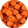 Koraliki Drewniane KOSTKI 8x8mm Pomarańczowe 20szt Drewno