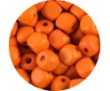 Koraliki Drewniane KOSTKI 8x8mm Pomarańczowe 20szt Drewno