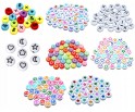 06 Zestaw Koraliki Koralików Znaki Gwiazdki 7mm 8x20szt Komplet 160szt