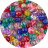 Koraliki Szklane Nici Transparentne 8mm Kulki Mix 100szt