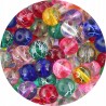 Koraliki Szklane Nici Transparentne 8mm Kulki Mix 50szt