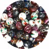 Koraliki Szklane Nakrapiane Malowane Kulki Mix 8mm 100szt