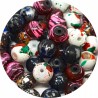 Koraliki Szklane Nakrapiane Malowane Kulki Mix 8mm 50szt