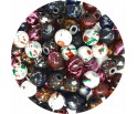 Koraliki Szklane Nakrapiane Malowane Kulki Mix 8mm 100szt