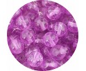 Koraliki Szklane Nici Transparentne 8mm Kulki Fioletowe 20szt