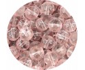 Koraliki Szklane Nici Transparentne 8mm Kulki Łososiowe 20szt