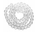 Koraliki Szklane Nici Transparentne 8mm Kulki Białe 20szt