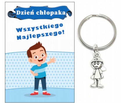 Brelok Breloczek Chłopiec Prezent Dzień Chłopaka Pasowanie Upominek Szkoła