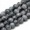 Koraliki Szklane Marmurki Szare Siwe Kulki 8mm 20szt