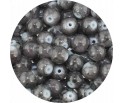 Koraliki Szklane Marmurki Szare Siwe Kulki 8mm 20szt