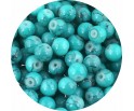 Koraliki Szklane Marmurki Seledynowe Kulki 8mm 20szt