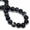 Koraliki Szklane Marmurki Czarne Kulki 8mm 20szt