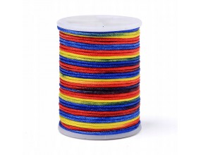 Sznurek Jubilerski Poliestrowy Kolorowy Mix Kolorów 1mm 7m