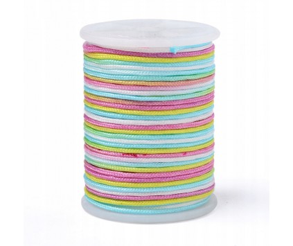 Sznurek Jubilerski Poliestrowy Kolorowy Pastelowy 1mm 7m