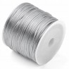 Sznurek Jubilerski Satynowy Nylonowy 1mm 30m Szary Szpula