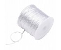 Sznurek Jubilerski Satynowy Nylonowy 1mm 30m Biały Szpula