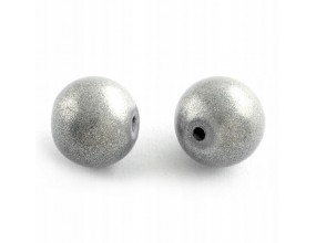 Koraliki Szklane Metaliczne Kulki Srebrne Szare 8mm 20szt