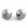 Koraliki Szklane Metaliczne Kulki Srebrne Szare 8mm 20szt