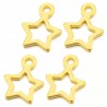 Złote Zawieszki Charms Gwiazdki 12mm 10szt Święta