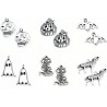 Zawieszki Wisiorki Halloween Zawieszka Charms Dynia Duch Sowa Mix 12sz 6par