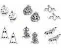Zawieszki Wisiorki Halloween Zawieszka Charms Dynia Duch Sowa Mix 12sz 6par