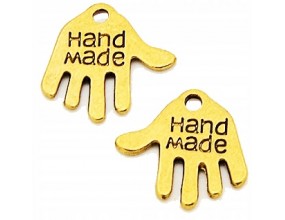 ZAWIESZKA DŁOŃ RĘKA HAND MADE METAL ZŁOTY 4szt