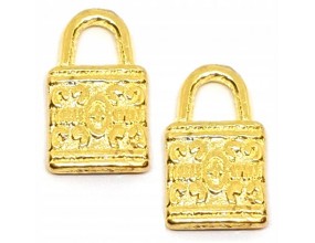 ZAWIESZKA KŁÓDKA CHARMS 8x12mm METAL ZŁOTA 4szt