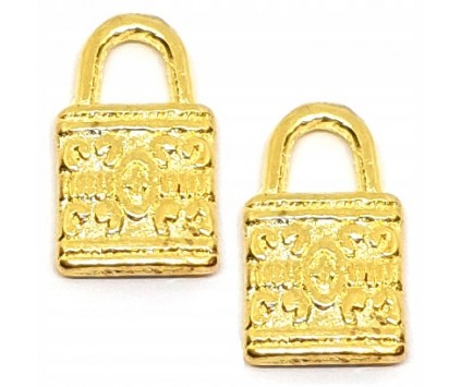 ZAWIESZKA KŁÓDKA CHARMS 8x12mm METAL ZŁOTA 4szt