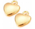 ZAWIESZKA CHARMS SERCE SERDUSZKO METAL ZŁOTE 4szt