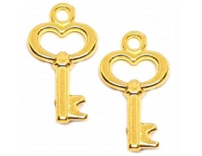 ZAWIESZKA METAL CHARMS KLUCZ KLUCZYK 9x15mm 4szt