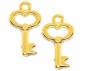 ZAWIESZKA METAL CHARMS KLUCZ KLUCZYK 9x15mm 4szt