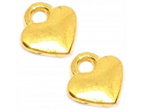 ZAWIESZKA SERCE SERDUSZKO CHARMS 8x7mm METAL 6szt