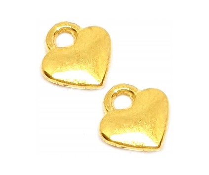 ZAWIESZKA SERCE SERDUSZKO CHARMS 8x7mm METAL 6szt