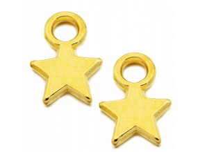 ZAWIESZKA GWIAZDKA GWIAZDA CHARMS METAL 6szt ZŁOTA
