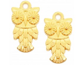 ZAWIESZKI METALOWE CHARMS SOWY 4szt SÓWKA SOWA