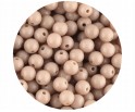 Koraliki Kule Kulki Akrylowe Pastelowe Gładkie 8mm 100sz Orzechowe