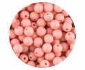 Koraliki Kule Kulki Akrylowe Pastelowe Gładkie 8mm 100sz Pudrowy Róż