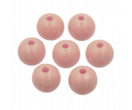 Koraliki Kulki Akrylowe Pastelowe Gładkie 8mm 20sz