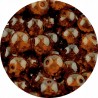 KORALIKI SZKLANE CRACKLE "SPĘKANE" BRĄZOWE CIEMNE 8mm 50szt