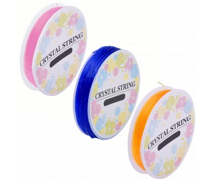 Gumka Żyłka do Bransoletek Mix 0,7mm 10m 3szt