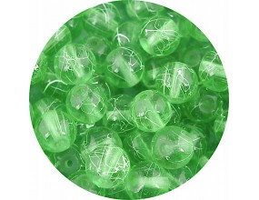Koraliki Szklane Nici Transparentne 8mm Kulki Zielone 50szt