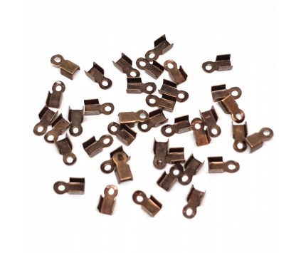 Końcówka Zakończenie Sznurka 6x3mm Miedziany 50szt