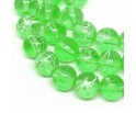 Koraliki Szklane Nici Transparentne 8mm Kulki Zielone 20szt