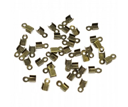 Końcówka Zakończenie Sznurka 6x3mm Złoty Ant. 50sz